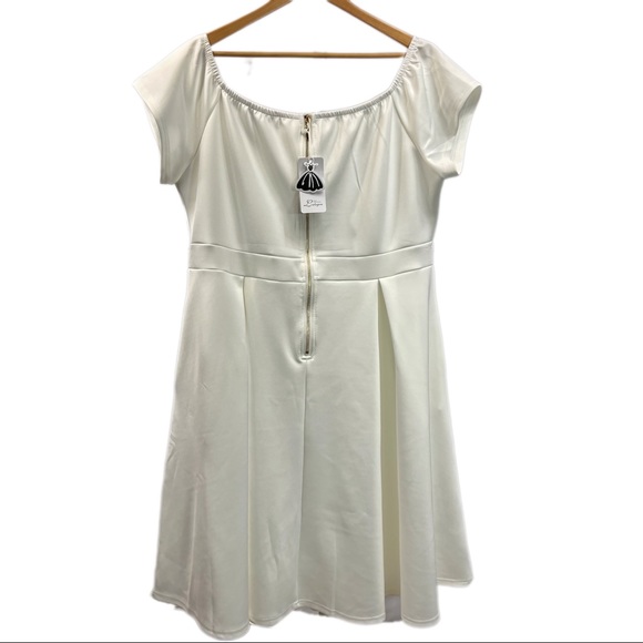 LaLagen White Off the Shoulder Cocktail Dress Women’s 3X - Picture 2 of 7